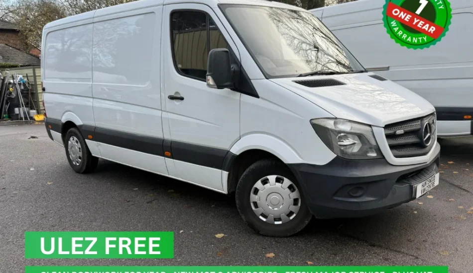ULEZ compliant Mercedes Sprinter panel van for sale with one year warranty