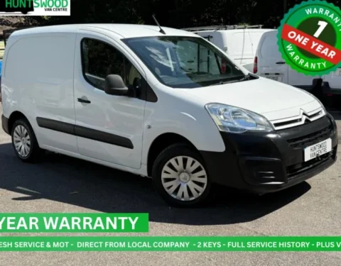 White Peugeot fridge chiller van with one-year warranty